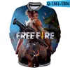 Moda-Ücretsiz Yangın Moda Serin 3D Beyzbol Ceket Erkek Kadın Hoodie Kazak Rahat Uzun Kollu 3D Hoodies Ceketler Top 4XL