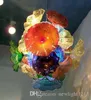 Designer Pendant Lamps with Murano Glass Plates Hanging LED lights Handicraft Glass Chandelier Pendant lamps for hotel homes
