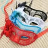 Хэллоуин Рождественская кружева принцесса прозрачная маска боковая сторона цветочный макияж ужасов маскарада ретро -маска кружевная маска