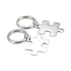100 Stainless Steel Jigsaw Puzzle Keychain Blank For Engrave Metal Key Chain Mirror Polished Whole 10pair7020802