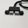 20 pcs/lot --- boîtier PC interne 9 broches 9 P USB femelle à double 2 ports USB 2.0 A femelle câble de montage sur panneau de verrouillage à vis 50 cm