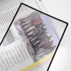 Suministros escolares de oficina 180X120 mm Conveniente hoja de lupa plana de PVC A5 X3 Ampliación de página de libro Lente de vidrio de lectura a estrenar