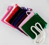 100 PCS Rose Velour Velvet Bag Pochette à bijoux x9 7 cm Sacs cadeaux pour emballage cadeau de Noël