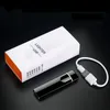 USB-uppladdningsbara värmare Vindskyddad flamlös elektronisk tändare Ultra Tunn Cigarette Light Touch Induktion Dubbel sidoslagare