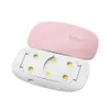 Sun Mini 6W Pink White Nail Dryer Machine UV LED-lampa Portabel Micro USB-kabel Hem Använd torklampa för gellack