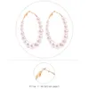 Gros-perles boucles d'oreilles en or pour femmes boucles d'oreilles en perles de luxe fille balancent cerceaux mode oreille bijoux accessoires cadeau livraison gratuite