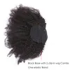 Capelli ricci Coda di cavallo Afro-americano Corto Afro crespo Ricci Avvolgere Capelli umani Coulisse Soffio Coda di cavallo Estensioni dei capelli con clip 120g Moda