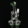 Recycler 6 inch Mini Glass Bong Water Pipes Pyrex Hookahs Oil Rigs Smoking pipe Clear joint size 14.5mm