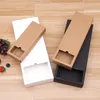 Scatola di carta Kraft scatola di carta bianca nera scatola per tè regalo biancheria intima scatola di imballaggio per biscotti può essere personalizzata 8X8X4cm 12X9X3.3cm 17X8X3.5cm