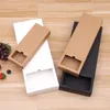 14.5X14.5X6cm 25X10X3.5cm boîte de papier kraft boîte de tiroir en papier blanc noir pour le carton d'emballage de biscuit de sous-vêtements de cadeau de thé peut être personnalisé