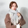 Fashion-CashMere Scarves Dwie kolorowe szycie Samica Szal Podwójny pogrubienie Długo Bądź wolny od Koreańskiej hurtowej