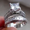 JG1 Victoria Wieck Luxury Jewelry Princess Cut 75mm White Sapphire 925 Silver Simulated Diamond Wedding Engagement Party Women RI2541509