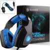 Original Sades A60 USB Virtual 7.1 Gaming Headset Casque Filaire Deep Bass Vibration Casque Casque avec Micro Bleu / Blanc pour Gamer