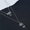 COCONUT TREE KITE COLLARBONE NECKLACE WOMEN Multilayer PENDANT NECKLACES ZINC ALLOY ALLERGY FREE SWEATER JERSEY Party JEWELRY EXCLUSIVE!