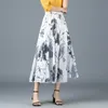 Chiffon Rok Zomer Bohemian Floral Print Beach Maxi geplooid bloem lange rok elegante nieuwe mode casual rokken voor vrouwen