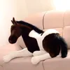 Simulation Animal Couché Cheval En Peluche Jouet En Peluche Doux Cheval Poupée 4 Couleurs Cadeaux D'anniversaire Pour Enfants Décoration