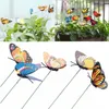 Vlinder tuin stake kunstmatige partij tuin decoraties simulatie vlinders belangen outdoor yard plant gazon decor willekeurige kleur