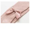 Collant Bowknot per bambini Pantaloni collant Calze per bambini Ragazze per bambini Calzini da ballo balletto Calza per il corpo Calze di cotone morbido LA2418252323