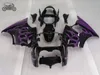 射出成形フェアリングキット川崎ニンジャ2000 2000 2000 2002 ZX6R 00 01 02 ZX636 ZX 6R紫色の炎オートバイのボディフェアリングパール