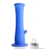 Colored Folded Portable Silicone Bong Travel Water Bong Filter Silicone Oil Rig for Smoking Silicone Hookah Free Shipping