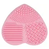 Tamax mp025 Silikon Makeup Brush Cleaner Portable Compact Cleaners Praktisk Kosmetisk Borste Rengöring Box Scrubber Cleaner Torka våt dubbel användning