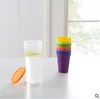 En ucuz 8pcs plastik geniş ağız bardak içme bardağı kullanışlı fincan renkli gökkuşağı seyahat taşınabilir açık piknik