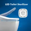 Nyaste UV-sterilisering Toalettljus 6LED Motion Sensor Aktiverad USB Uppladdningsbar Automatisk toalett Lidsterilisator för hemmakontor
