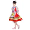 Trajes de desempenho nacionais russos russos para crianças vestido de dança folclórica chinesa para meninas modernas dança princesa vestido