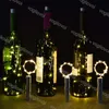 LED文字列ホリデーシルバー1m 2mワインボトルライト電池式コルクシェイプガラスストッパーランプクリスマスガーランド装飾Eub