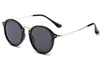 Mode classique lunettes de soleil rondes or métal cadre lunettes Designer miroir lunettes de soleil hommes femmes Flash nuances l82s avec étui