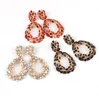 Blingbling Jewely Goedkope Groothandel 3 Color Sparkle Shine Diamond Hollowed-Out Ring Ornamenten Drop Oorbellen Sparkle Oorbellen