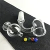 10mm 14mm Quartz Banger Nail with 25mm 3mm Thick Beveled Top Round Bottom Nail Colorful Terp Pearl 30mm XXL Peak Cap for Smoking