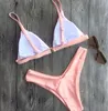 MJ-80 Kadınlar Seksi Katı Bikini Seti Düşük Bel Brezilyalı Mayo Mayo Yaz Mayo Kadın Sarı Plaj biquini Wear