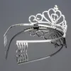 Bridal Tiaras z dżetów Biżuteria ślubna Dziewczyny Headpieces Urodziny Party Performance Pageant Crystal Crowns Akcesoria weselne BW-ZH035