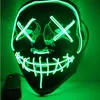 Halloween-Maske, LED-Leuchten, Party-Masken, The Purge, Wahljahr, tolle lustige Masken, Festival, Cosplay, Kostümzubehör, leuchtet im Dunkeln