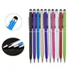 Penna touch screen stilo 2 in 1 Penna touch capacitiva in cristallo colorato per iPad iPhone HTC Samsung Touch Pen per iPad iPhone HTC Samsung