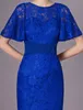 Elegant Navy Blue Mother Of The Bride Dresses Lace Applique Poet Sleeve Wedding Guest Dress Plus Size Formal Gowns Custom Made