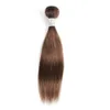 4 chocoladebruine bundels van echt haar met sluiting 50 gbundle Peruaans recht Remy-extensions van echt haar 4 bundels met kant Clo7396566