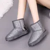 Hot Sale-Women Snow Boots Glitter Woman New Warm Short Plush Soft Ladies Ankle Boot