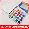 Oog Makeup 25L Live in Color Matte Oogschaduw Palet Maak het leven Kleurrijk 25 Color Eye Shadow Palette Matte Shimmer Oogschaduwen