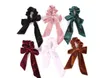 Corda de cabelo bonito corda veludo scrunchies bowknot faixas elásticas de cabelo elástico para mulheres arco laços portadores de rabo de cavalo Acessórios DC369