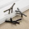 2pcs Fashion Tree Branch Furniture Handle 96mm 128mm Black Silver Bronze Kitchen Cabinet Handles Drawer Knobs Door Pulls Hardware