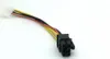 1pc 4 Pin Molex IDE till 6 Pin PCI-E Graphic Card Strömförsörjning Kabeladapter PC-kort Kopplingskabel Converter Cord 17cm Gratis frakt