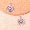 100 sztuk Charms Snowflake Snowflake 22 * ​​16mm Antique Dokonywanie Wisiorek Fit, Vintage Tybetański Silver, DIY Handmade Biżuteria