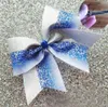 NOUVEL ARRIVÉE Argent Glitter Ombre Cheer Bow Cheerleading Dance Hair Bow 7.5inch cheveux arc avec pince crocodile Accessoires pour cheveux 20pcs