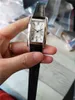 Zegarek damski moda damska srebrna obudowa biała tarcza zegarek mechanizm kwarcowy sukienka zegarki skórzany pasek 08-1