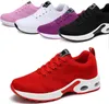 2021 Baskets de sport à coussin pour femmes, chaussures décontractées de styliste, noir, rouge, blanc, Surface d'entraînement respirante, 35-43