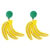 Boucles d'oreilles pendantes en gros pour femmes citron fraise pastèque banane lustre boucle d'oreille bohème style vacances perles bijoux colorés