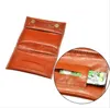 Smoking Pipes Packing bag three fold zipper leather cigarette bag