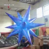 Iluminación personalizada estrella inflable 1,5 m/2m/3m globo satélite colgante azul planetas para decoración de museo y fiesta musical